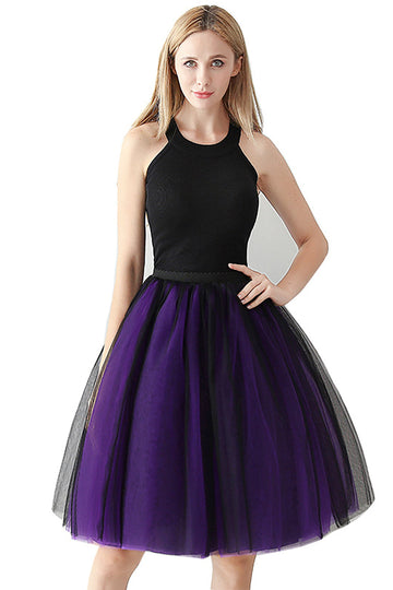 Costuras Bicolores 7 Capas Tul Tutu Falda